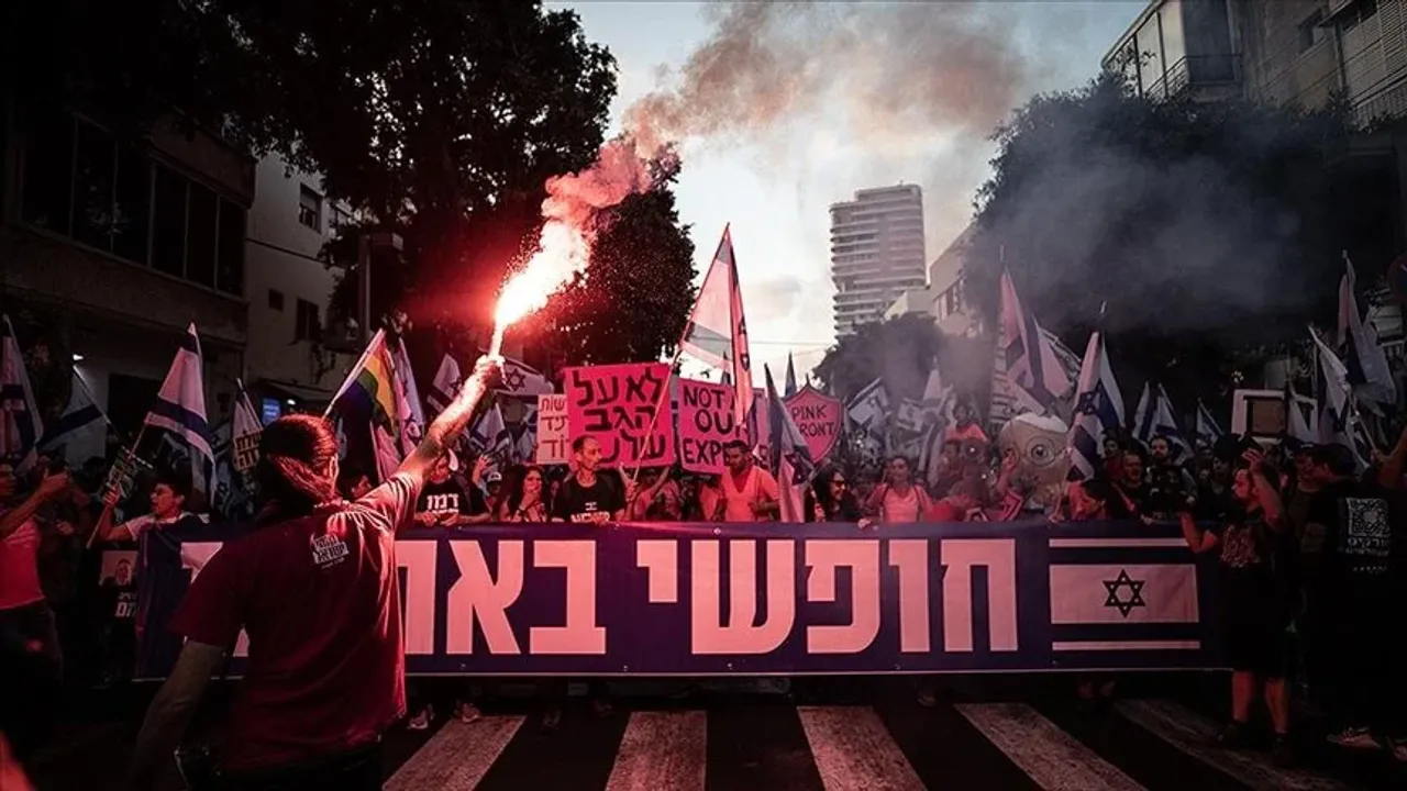 İsrailliler hükümetine karşı protestoları