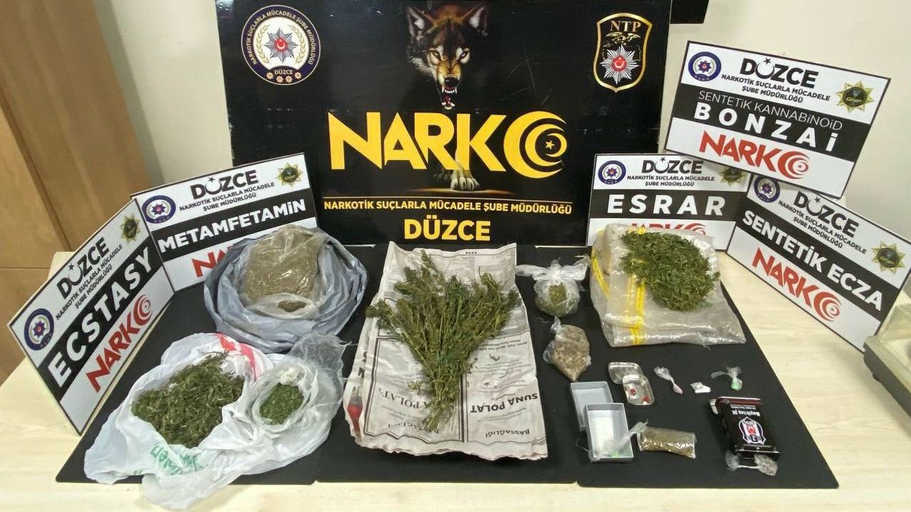 Düzce'de uyuşturucu satıcısı 2 şüpheli yakalandı