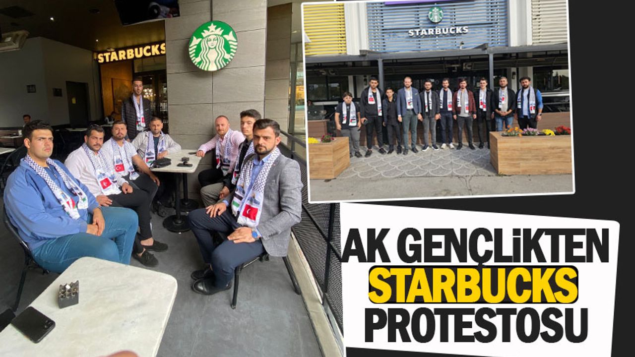 AK Gençlikten 'starbucks' protestosu