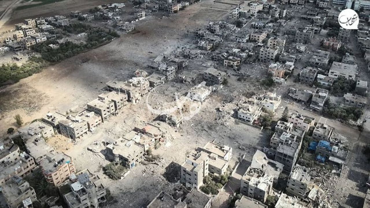 Gazze'deki yıkım havadan görüntülendi