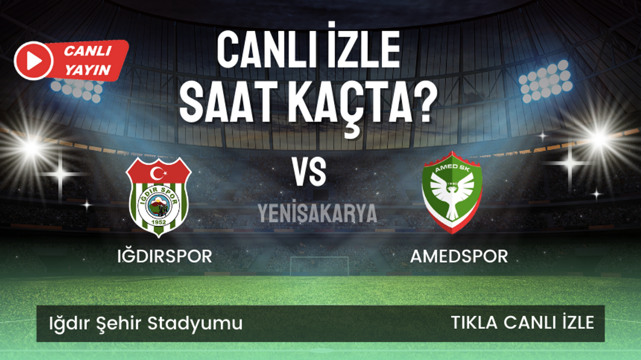 Iğdırspor-Amedspor maçı canlı izle şifresiz 10 Aralık 2023 | Amedspor maçı hangi kanalda? ŞİFRESİZ İZLE