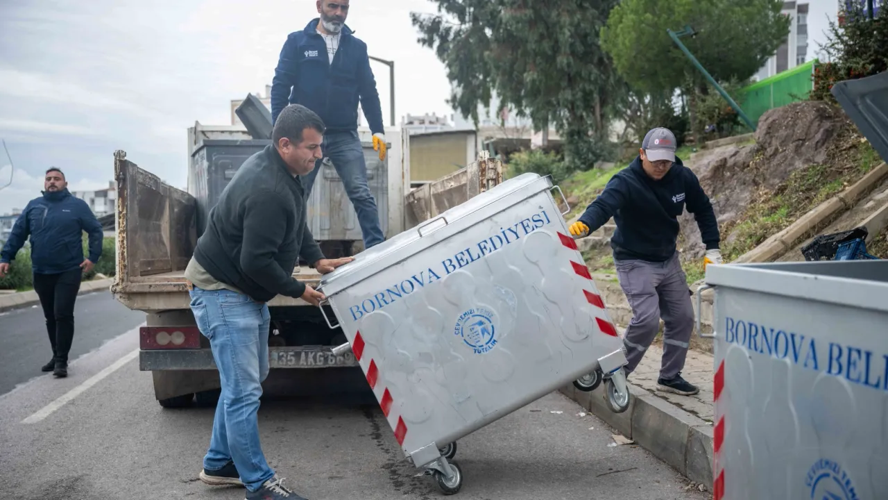 Bornova’da Çöp Konteynerleri Yenileniyor