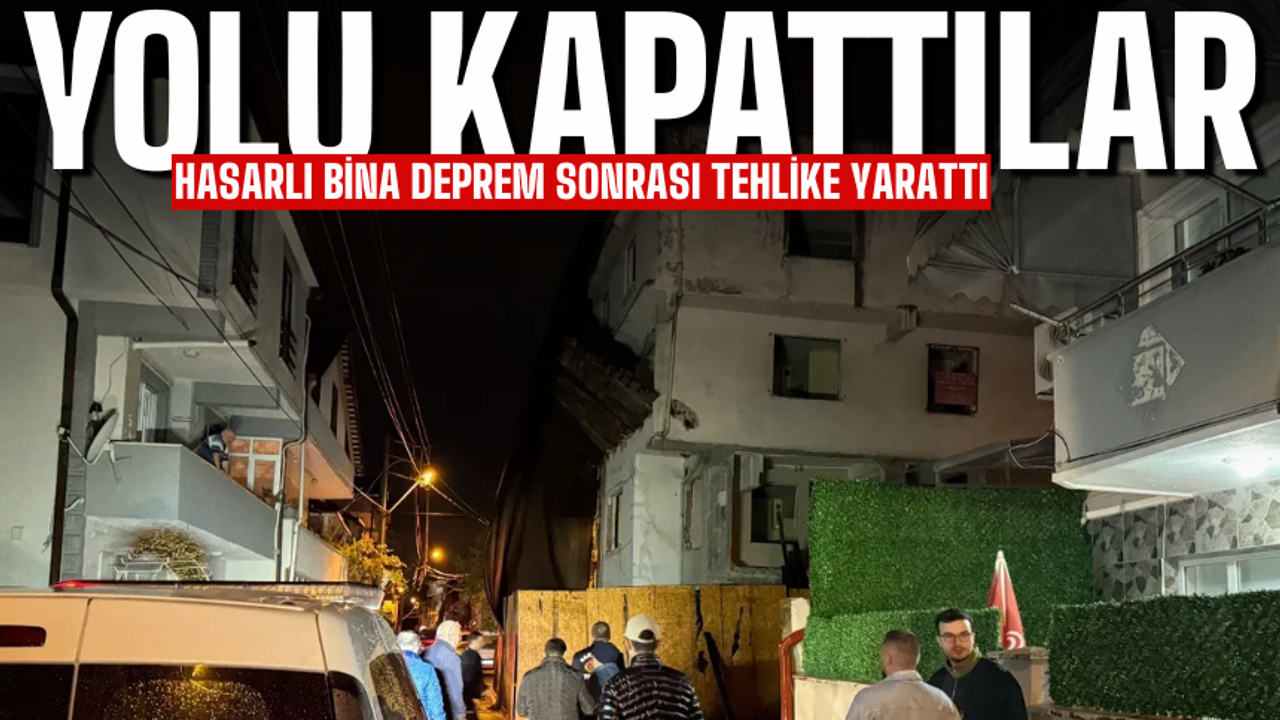 Sakarya’da hasarlı bina korkuttu: Yolu kapattılar