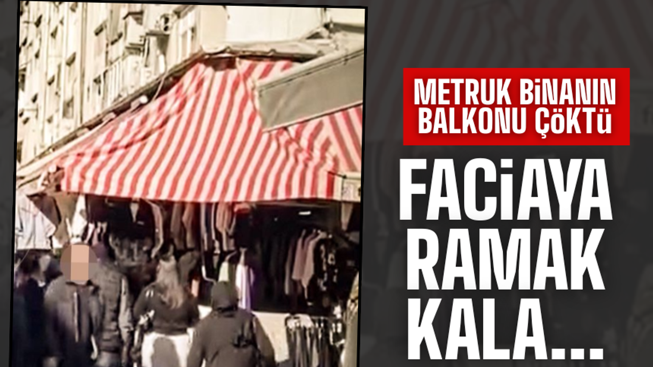 Balkon bir anda yola düştü!