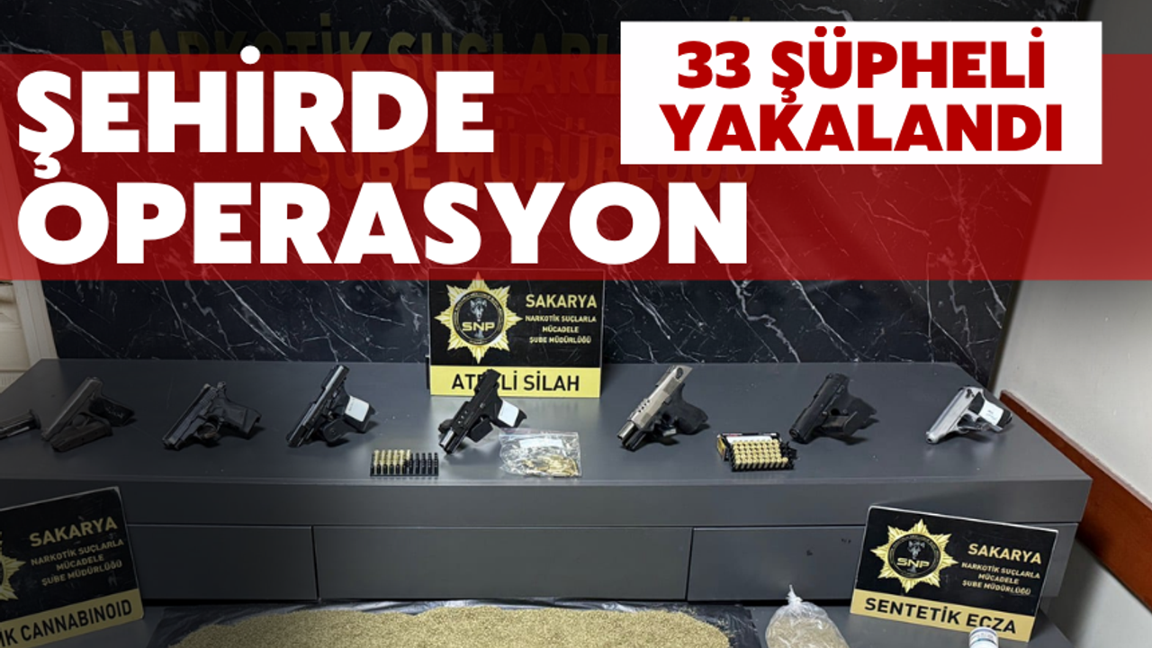 Şehirde operasyon: 33 şüpheli yakalandı
