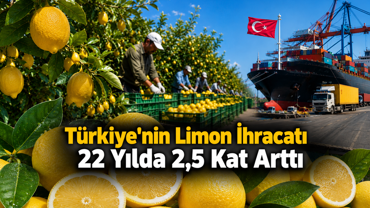 Türkiye'nin Limon İhracatı 22 Yılda 2,5 Kat Arttı