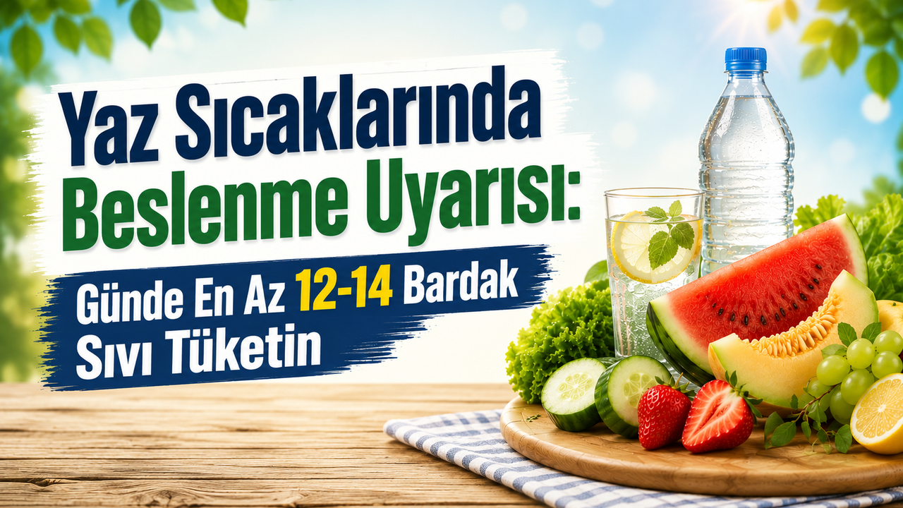 Yaz Sıcaklarında Beslenme Uyarısı: Günde En Az 12-14 Bardak 