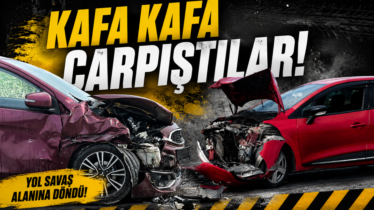 Adapazarı'nda korkutan kaza! Kafa kafaya çarpıştılar...