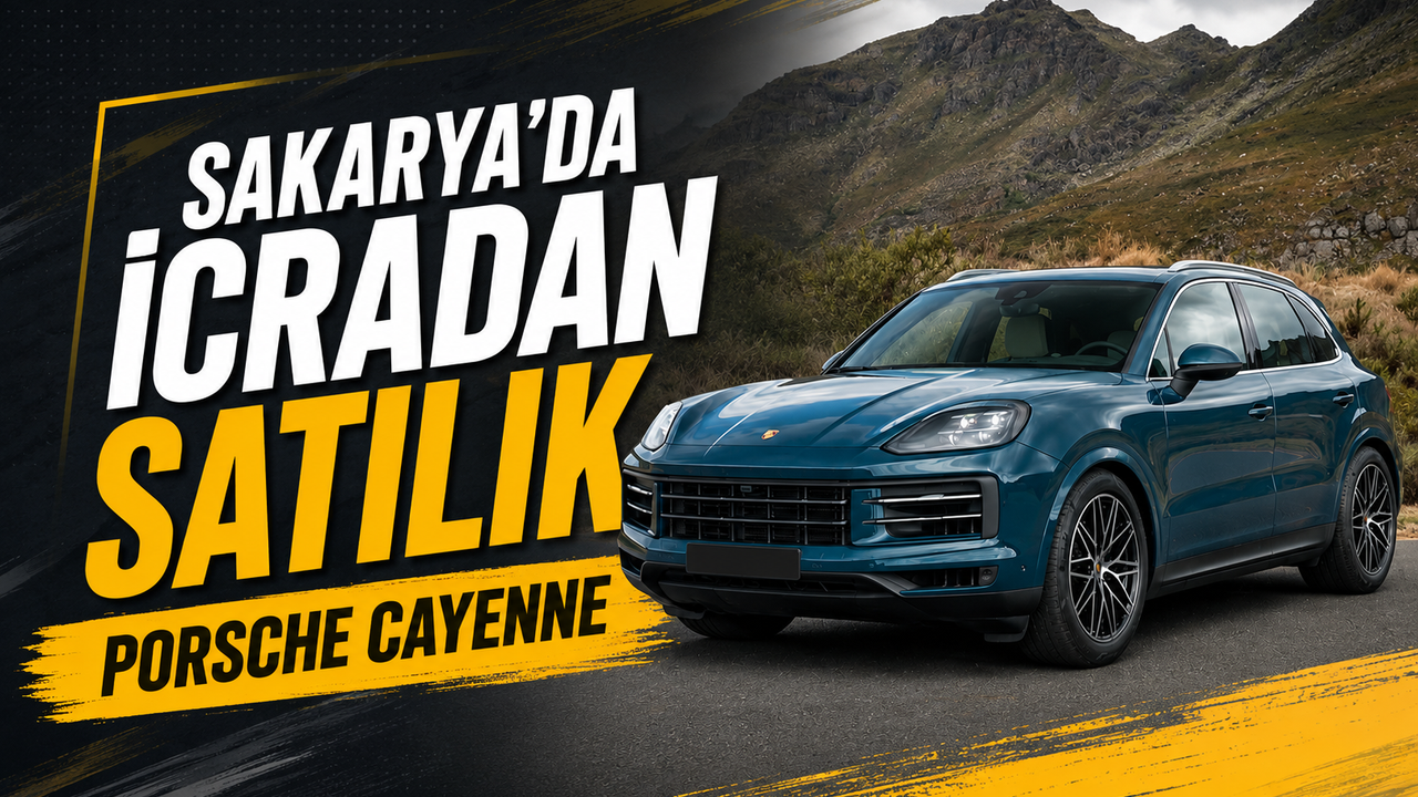 Sakarya’da İcradan Satılık Porsche Cayenne: Muhammen Bedeli 