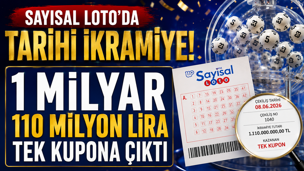 Sayısal Loto’da Tarihi İkramiye! 1 Milyar 110 Milyon Lira Te