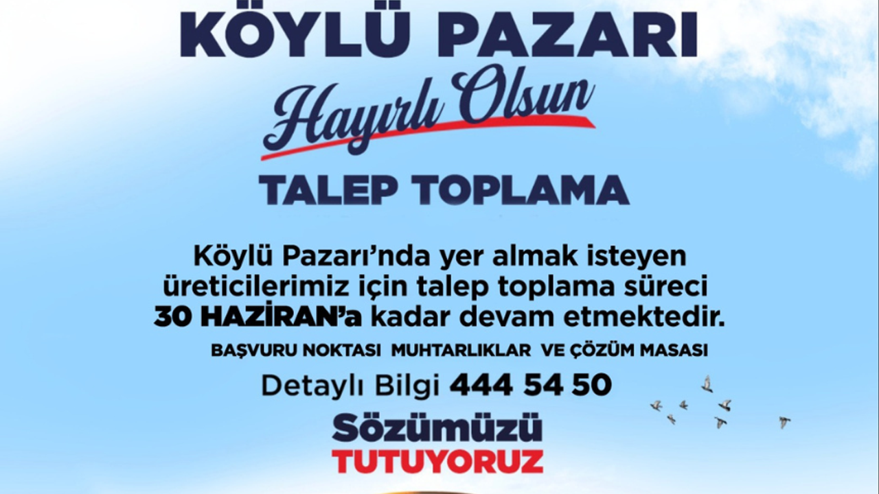 Serdivan Köylü Pazarı Başvurularında Süre Uzatıldı