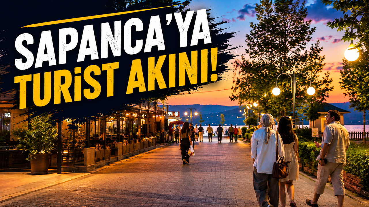 Sapanca sahilinde akşam yoğunluğu: Yerli ve yabancı turistler hareketleniyor