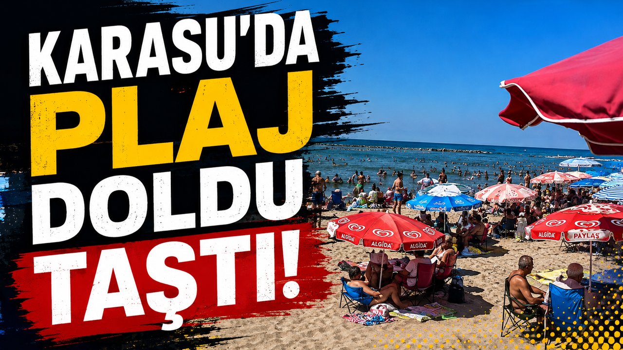 Karasu Plajı yaz sezonunda dolup taştı