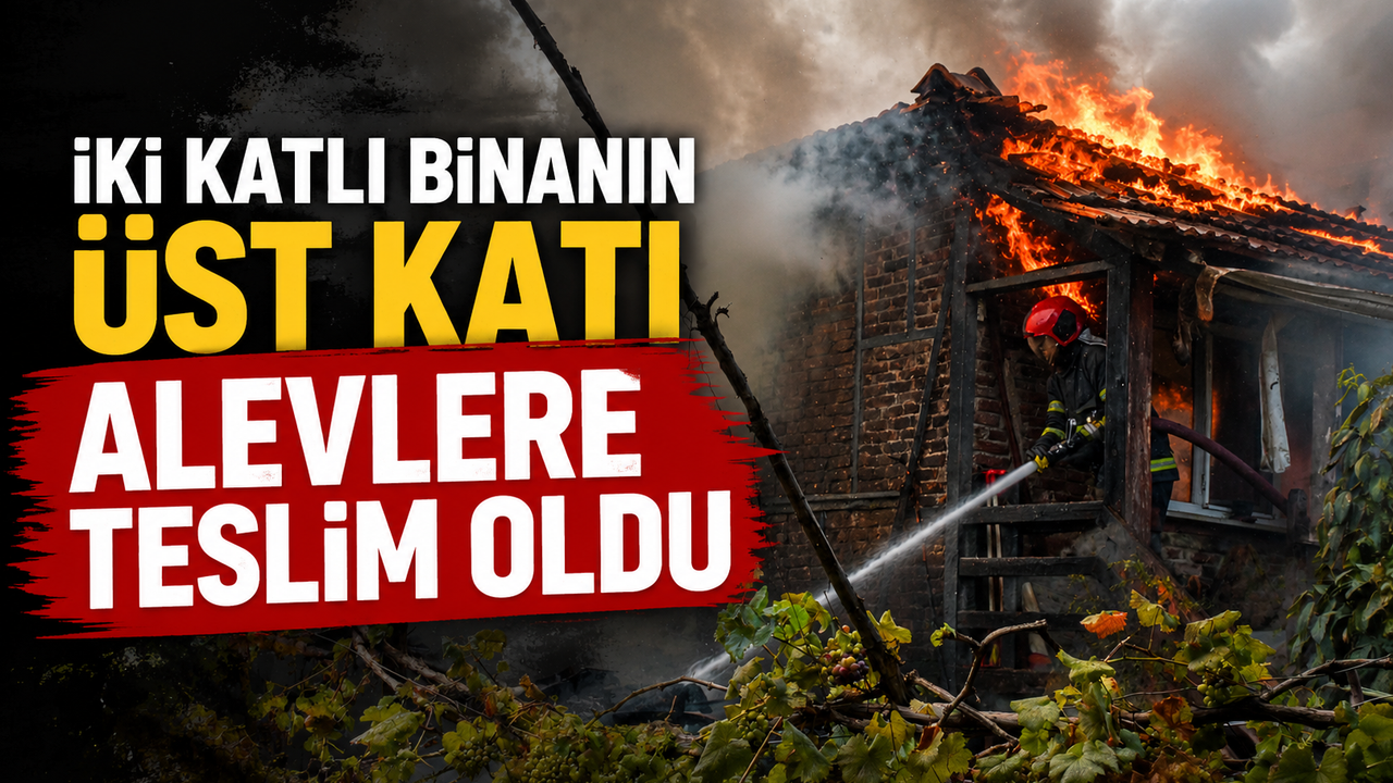 Hendek'te iki katlı binada yangın: İkinci kat kullanılamaz hale geldi