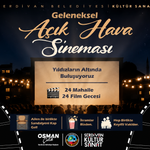 Serdivan’da açık hava sinema geceleri başlıyor