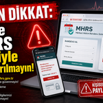 Aman dikkat: Sahte MHRS sitesiyle dolandırılmayın!