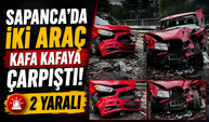 Sapanca’da iki araç kafa kafaya çarpıştı: 2 yaralı