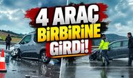 Kuzey Marmara Otoyolu’nda zincirleme kaza: 4 araç birbirine girdi!