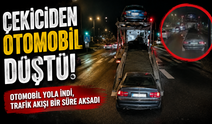 Seyir Halindeki Çekiciden Otomobil Yola Düştü