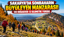 Sakarya'da sonbaharın büyüleyen manzarası! 130 doğasever 12 kilometre yürüdü