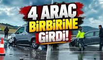Kuzey Marmara Otoyolu’nda zincirleme kaza: 4 araç birbirine girdi!