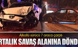 Alkollü sürücü 7 araca çarptı!