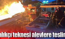 Balıkçı teknesi alevlere teslim oldu!