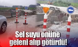 Sel suyu, yol ve köprü kalıplarını götürdü!