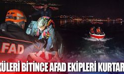 Aküleri bitince AFAD ekipleri kurtardı!