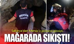 Mağarada sıkıştı!