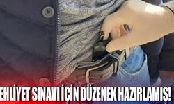 Ehliyet sınavı ,için düzenek hazırlamış!