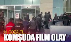 Komşuda film gibi olay!