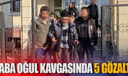 Baba-oğul kavgasında 5 gözaltı