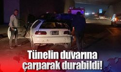 Tünelin duvarına çarparak durabildi!