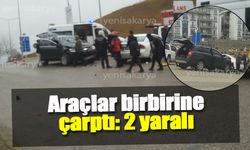 Araçlar birbirine çarptı: 2 yaralı 
