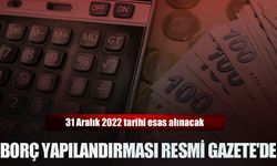 Borç Yapılandırması Resmi Gazete'de