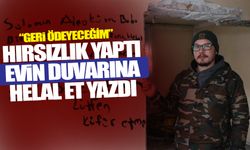 Hırsızlık yaptığı depoya helal et yazdı!