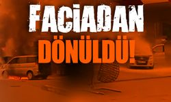 Akaryakıt istasyonunda faciadan dönüldü