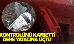 Dere yatağına uçtu: 13 yaralı!