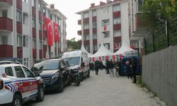 Şehit baba ocağı Türk bayraklarıyla donatıldı