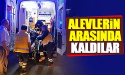 Alevlerin arasında kaldılar!