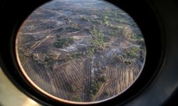Çanakkale'deki orman yangınının zarar verdiği alanlar helikopterden görüntülendi