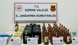 Edirne'de bir otobüste gümrüğe beyan edilmemiş 48 bin avro ile kaçak içki ve tütün ele geçirildi