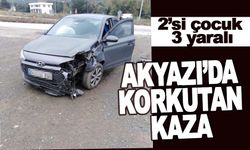 Akyazı'da korkutan kaza: 3 yaralı