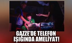 Gazze’de telefon ışığında ameliyat!