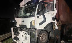 Anadolu Otoyolu'nda 2 tırın çarpıştığı kaza nedeniyle ulaşım aksadı