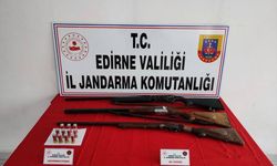 Edirne'de kaçakçılık operasyonunda 3 av tüfeği ele geçirildi