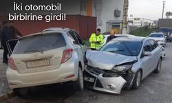 Bursa'da trafik kazasında iki otomobil birbirine girdi