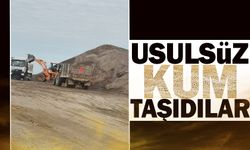 Usulsüz kum taşıdılar iddiası!