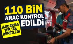 Jandarma 110 bin  aracı kontrol etti 